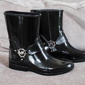 Michael Kors Size 10 Black Rain Boots